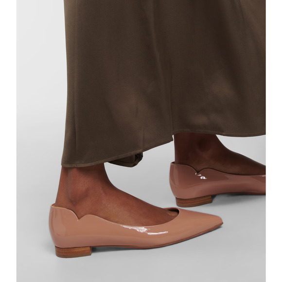 Christian Louboutin Hot Chickita Flat Blush Nude Patent Ballet Ballerina 39.5 - Picture 3 of 15